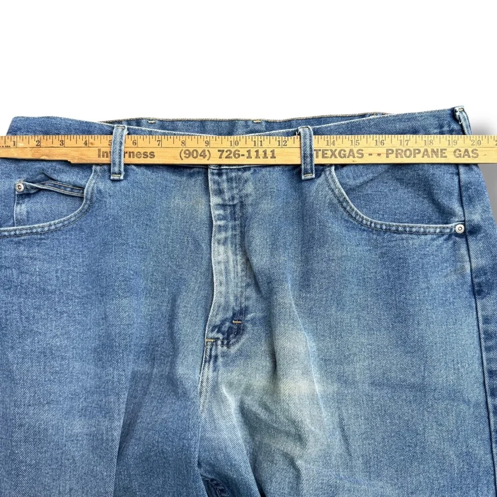 Wrangler Mens Jeans 40x32 Authentic Western Denim Blue Straight Fit‎